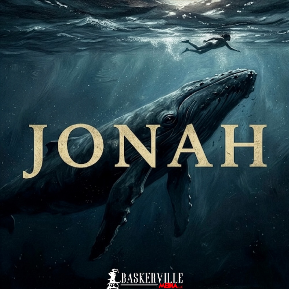 Baskerville Media Jonah Album Art - Cinematic ocean landscape illustration
