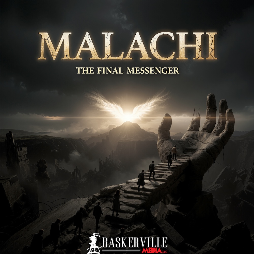 Baskerville Media Malachi Album Art - Moody, high-contrast prophetic visual theme